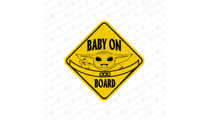 Lil Oda Baby On Board Sticker