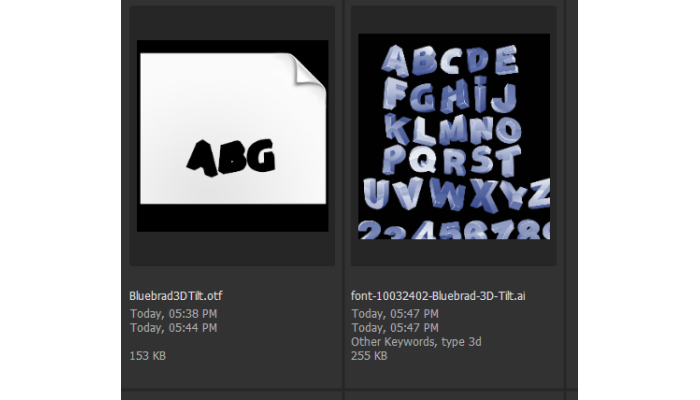 Bluebrad Font - 3D Tilt