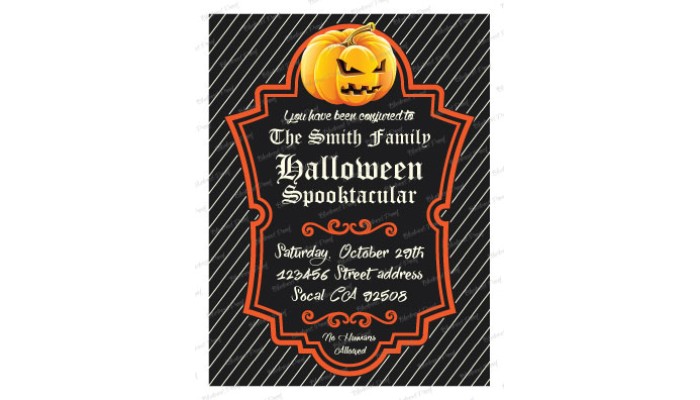 Halloween Spook Greeting card or flyer - Adobe Illustrator Project File