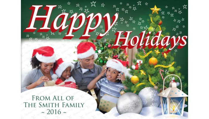 Holidays Greeting card - Adobe Illustrator Project File