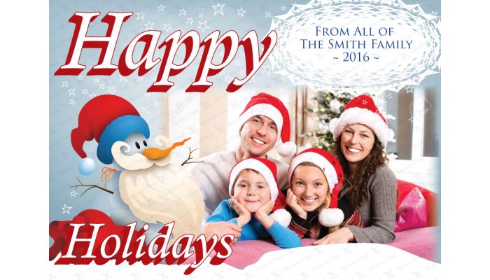 Snowman Holidays Greeting card - Adobe Illustrator Project File
