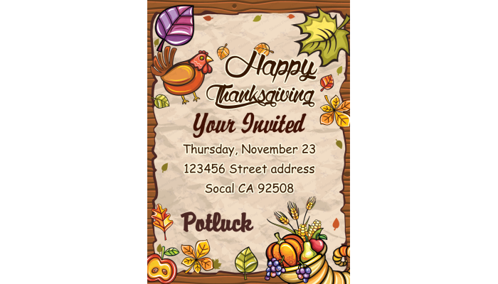 Fall Greeting card - Adobe Illustrator Project File