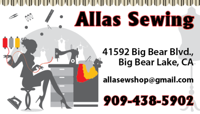 Business Cards - Allas Sewing - David M. Arnold