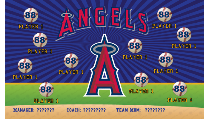 Angels - Baseball - T-ball - Team Banner Design 
