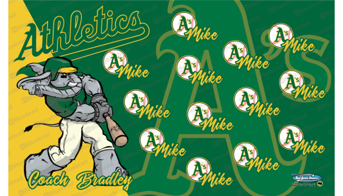 Athletics - Baseball - T-ball - Team Banner Design