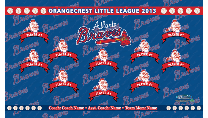 Braves - Baseball - T-ball - Team Banner Design