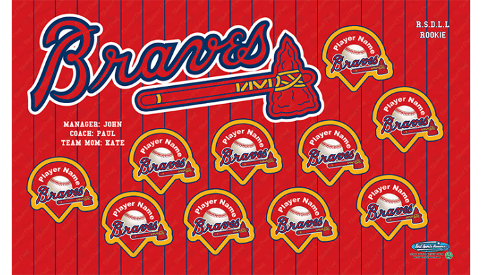 Braves - Baseball - T-ball - Team Banner Design