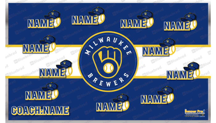 Brewers - Baseball - T-ball - Team Banner Design  