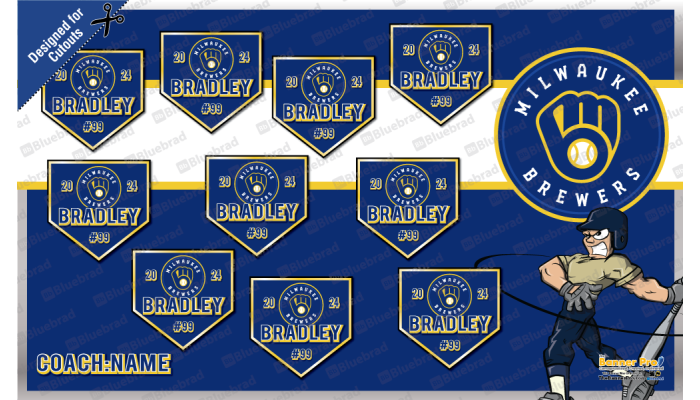 Brewers - Baseball - T-ball - Team Banner Design  