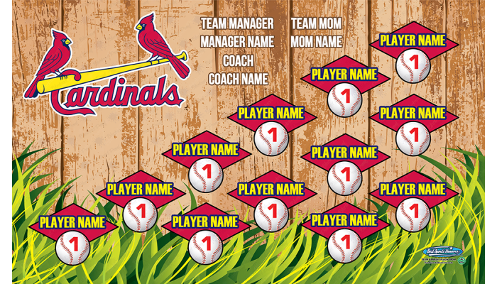 Cardinals - Baseball - T-ball - Team Banner Design  