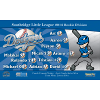 Dodgers - Baseball - T-ball - Team Banner Design 