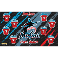 Miami Marlins Retro - Baseball - T-ball - Team Banner Design  