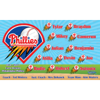 Phillies 3 - Baseball - T-ball - Team Banner Design