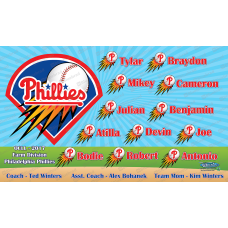 Phillies 3 - Baseball - T-ball - Team Banner Design