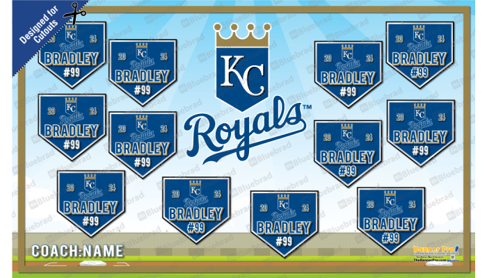 Royals 1 - Baseball - T-ball - Team Banner Design
