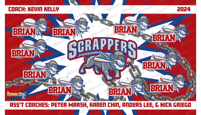 Scrappers - Baseball T-ball - Team Banner Design 