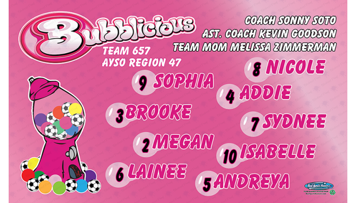 Bubblicius - Soccer - Team Banner Design 