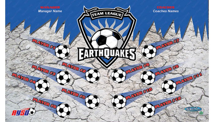 Earthquakes - Soccer - Team Banner Design 