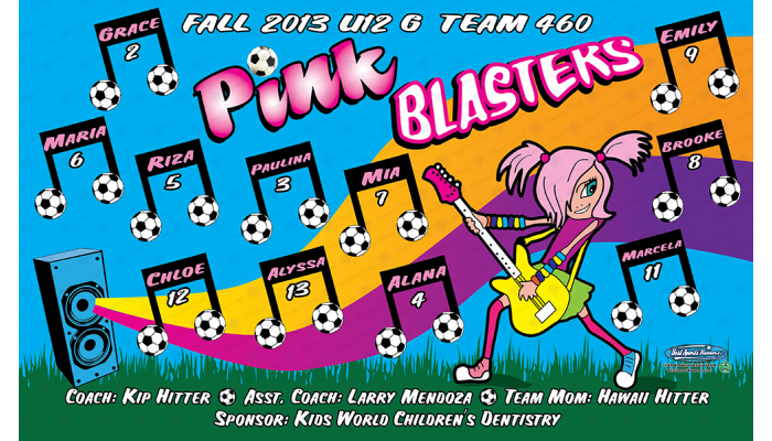 Pink blasters - Team Banner Design 