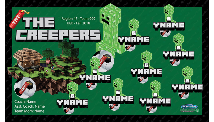 CREEPERS - Soccer - Team Banner Design 