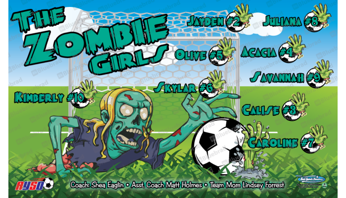 Zombie - Soccer - Team Banner Design 