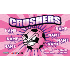 Pink Crushers - Soccer - Team Banner Design 