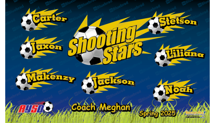 Shooting Stars 1 - Soccer - Team Banner Design 