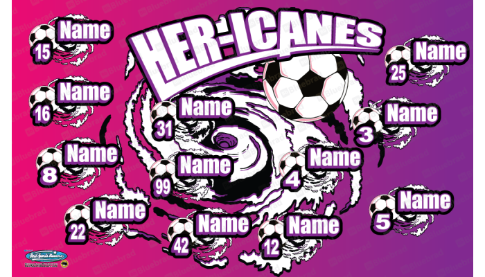 Her-icanes - Soccer - Team Banner Design 