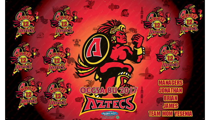 Aztecs - Softball - Team Banner Design